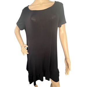 Shop Basic USA Short Sleeve Black Stretchy Knee Length Dress